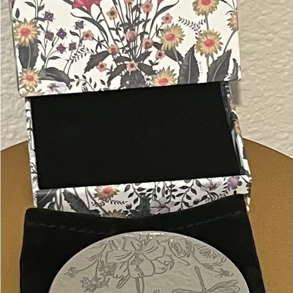 Intricate Floral Compact Mirror